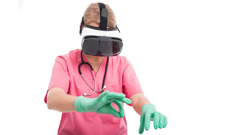 Virtual-Reality in der Pflegeausbildung.